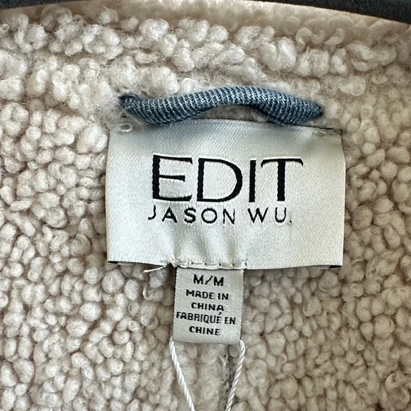 Jason Wu EDIT Sherpa Lined Denim Vest - Picture 5 of 7